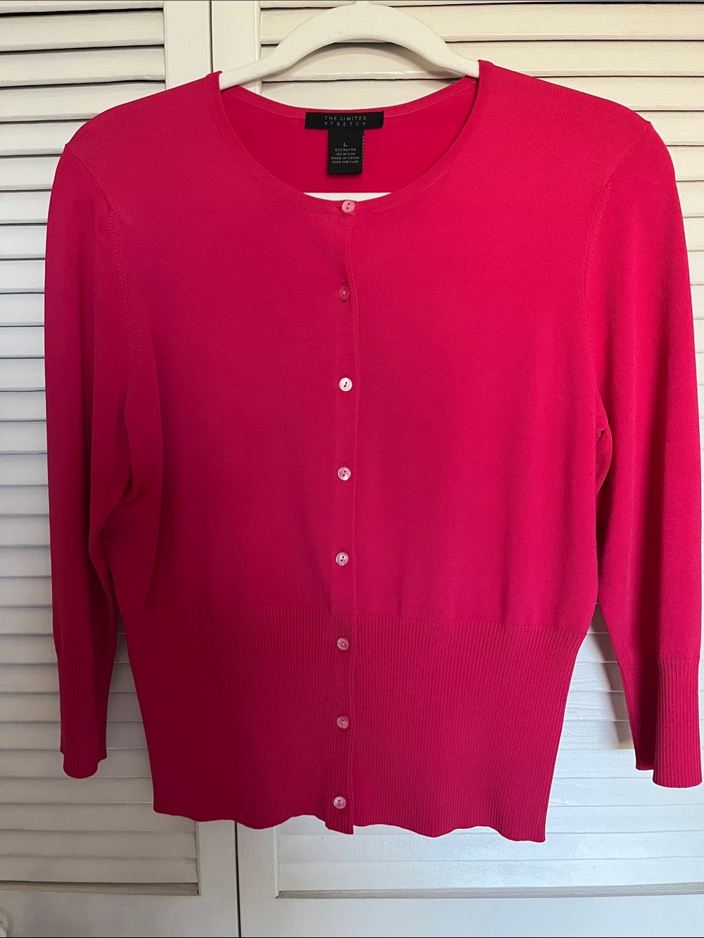The Limited Hot Pink Button-Front Women's Cardigan